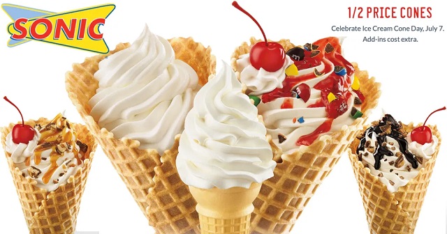 Sonic ice cream menu
